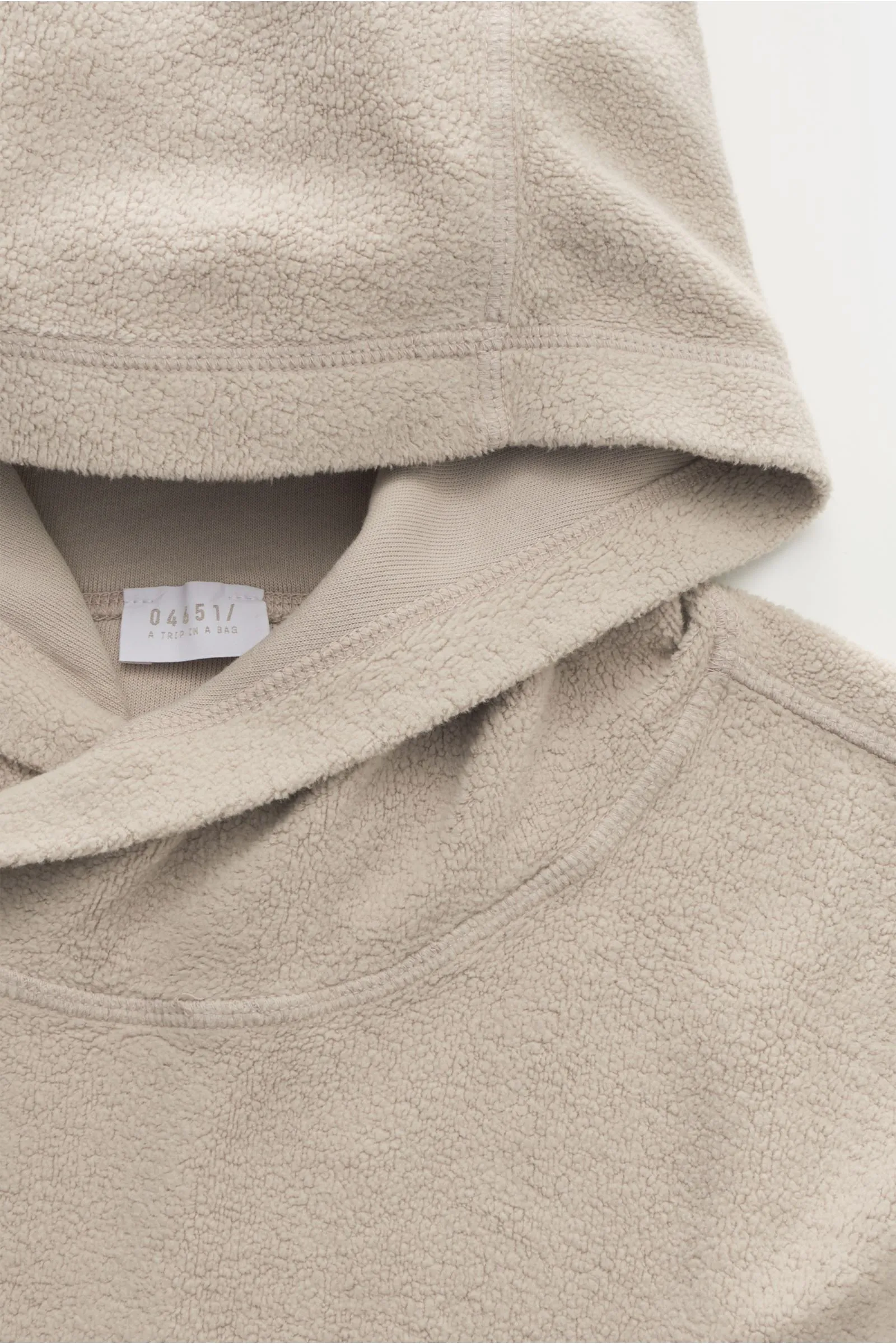 04651/ A TRIP IN A BAG hooded jumper 'PF Hoody' beige