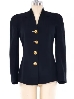 1950's Military Inspired Crepe Jacket