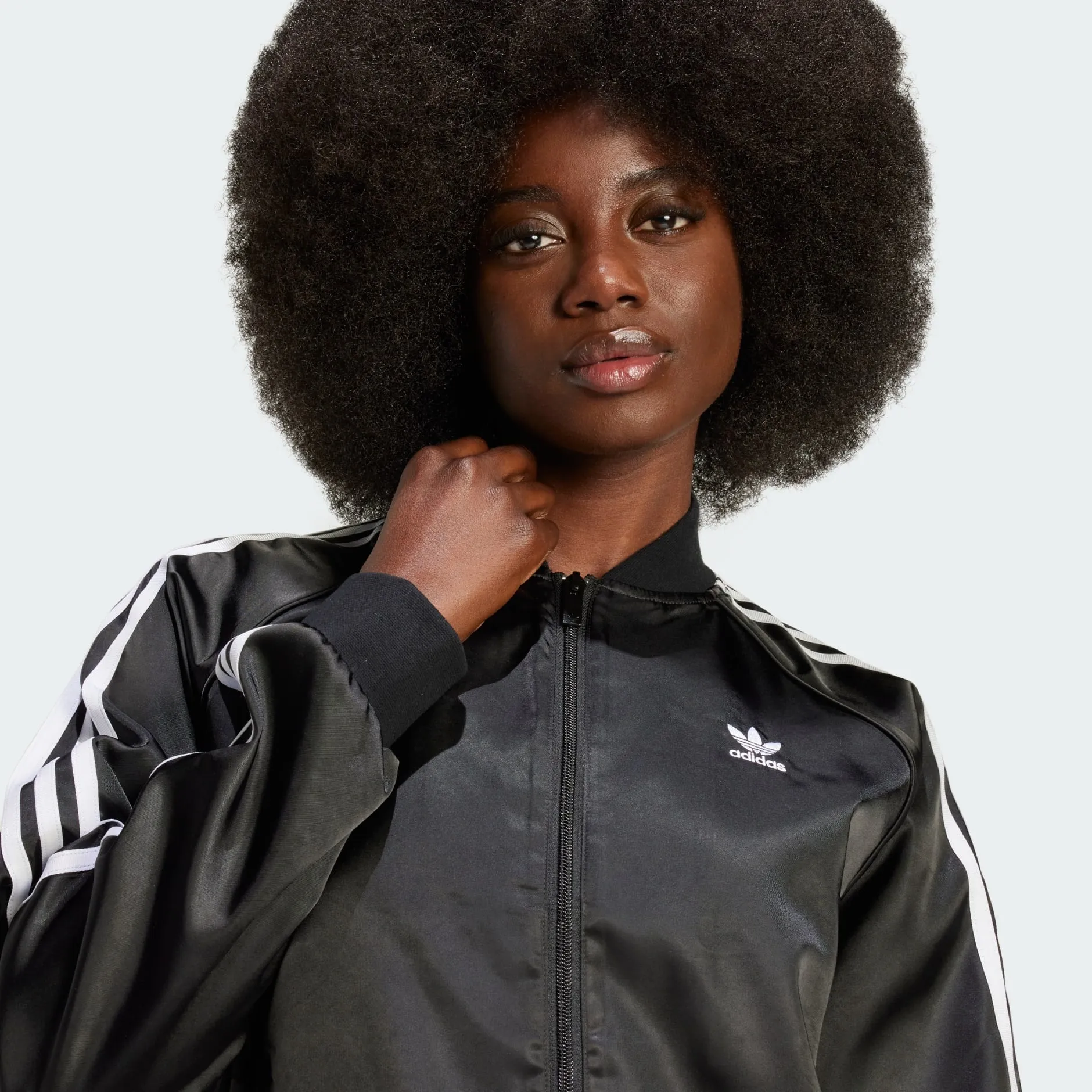 Adidas Women's SST Loose Satin Blouson - Black/White