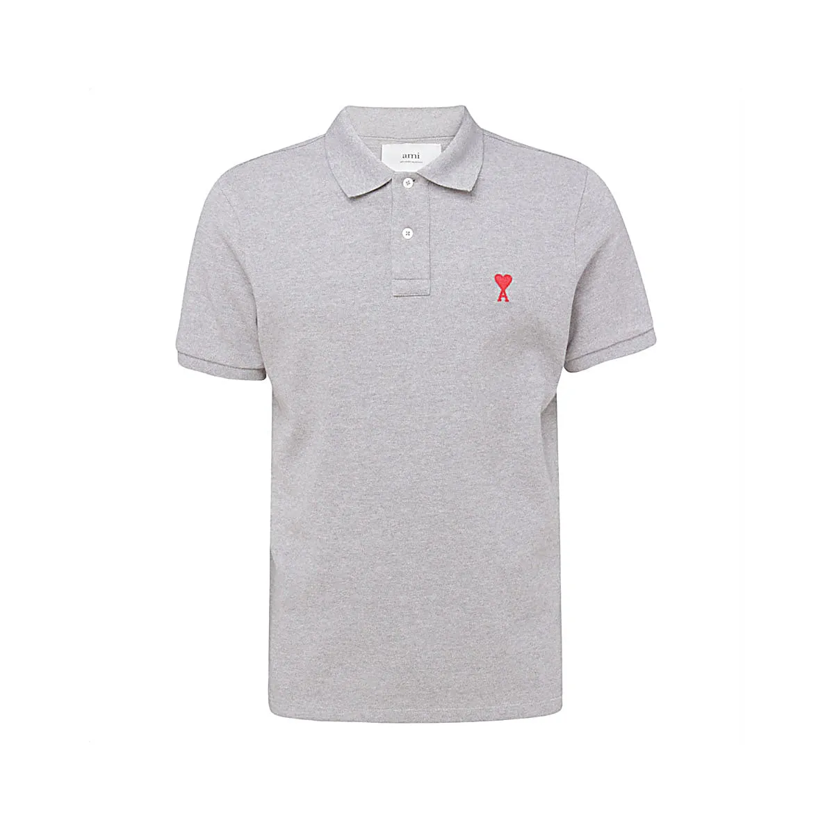 AMI Logo Embroidered Polo Shirt