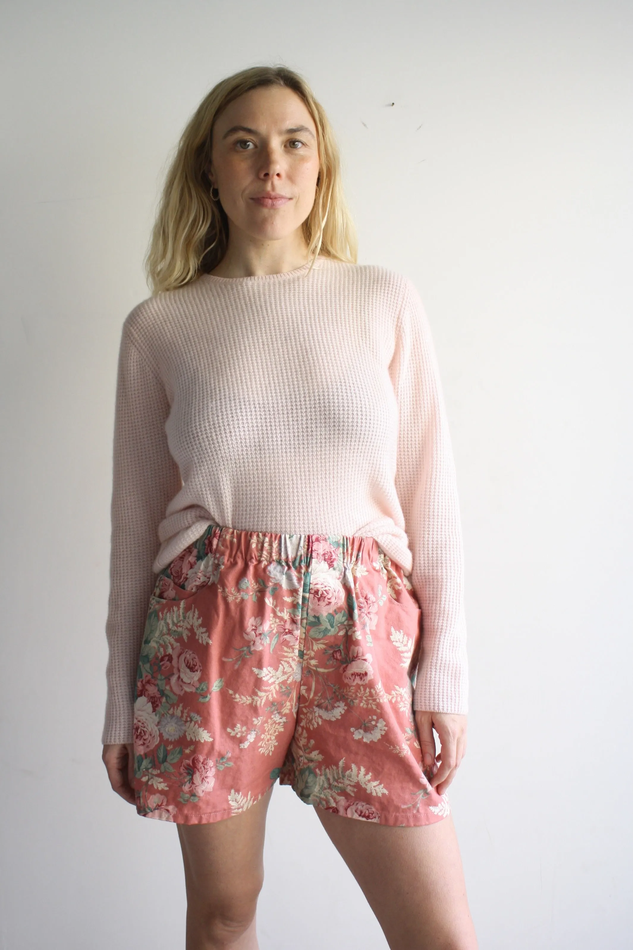 Baby Pink Waffle Sweater