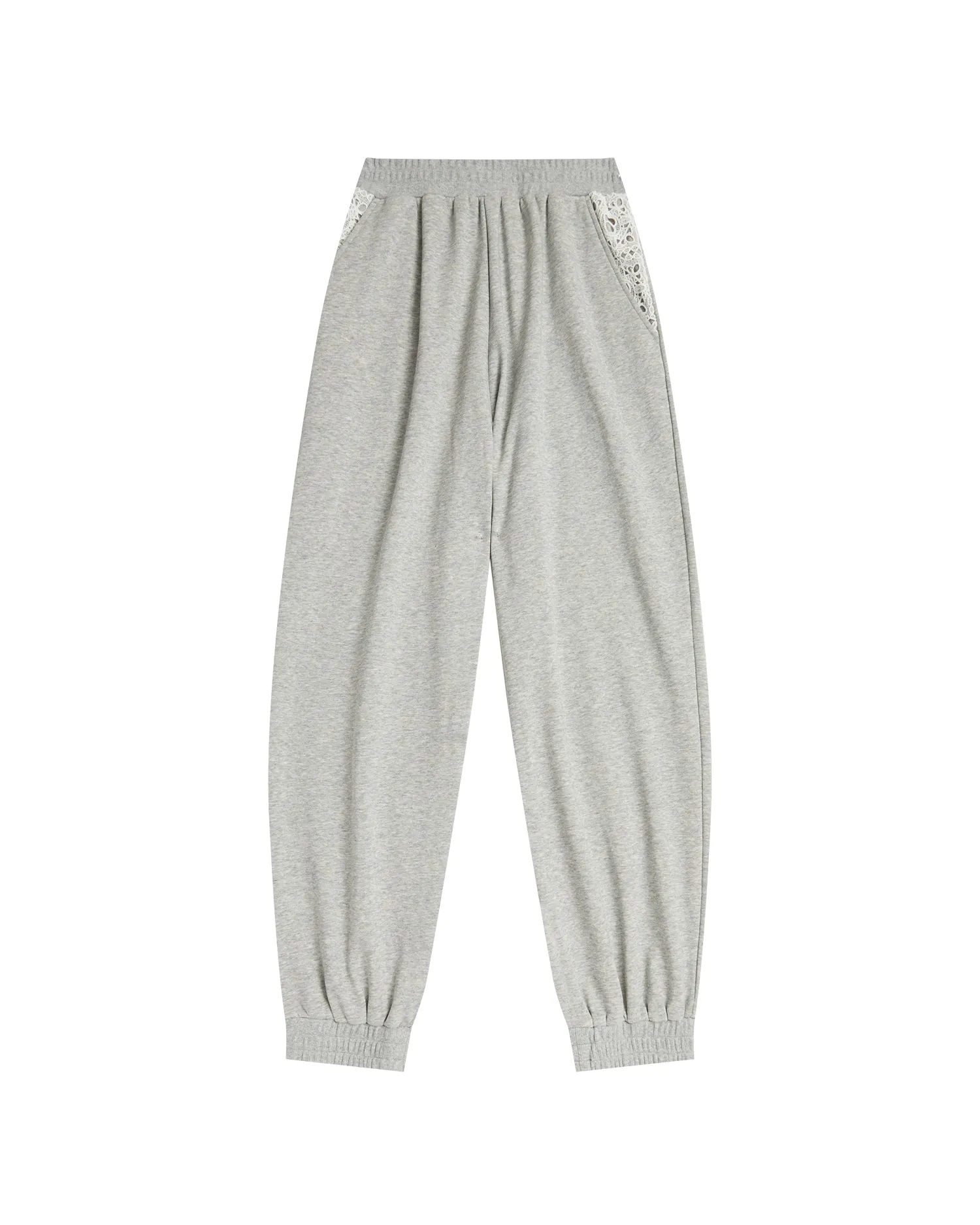 BAPY LACE-PATCHED SWEATPANTS LADIES