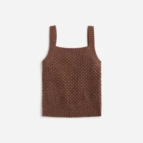 Basket-stitch sweater-tank