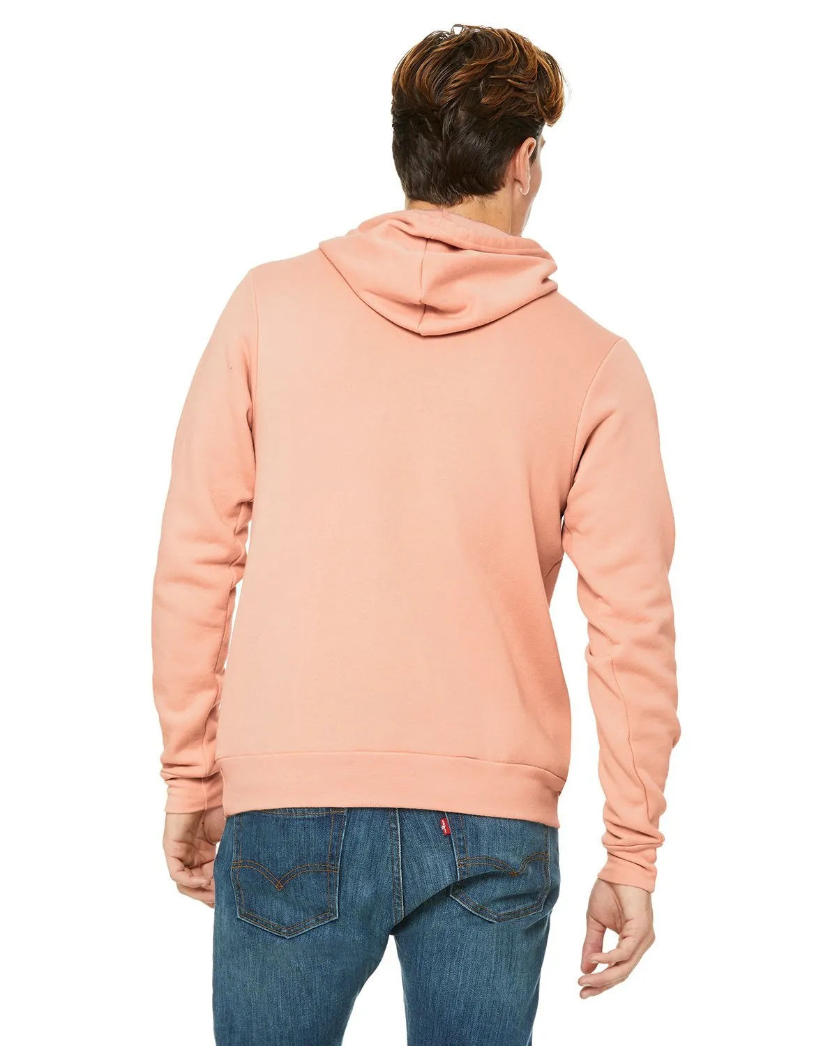 Bella + Canvas Unisex Sponge Fleece Pullover Hoodie 3719 Peach