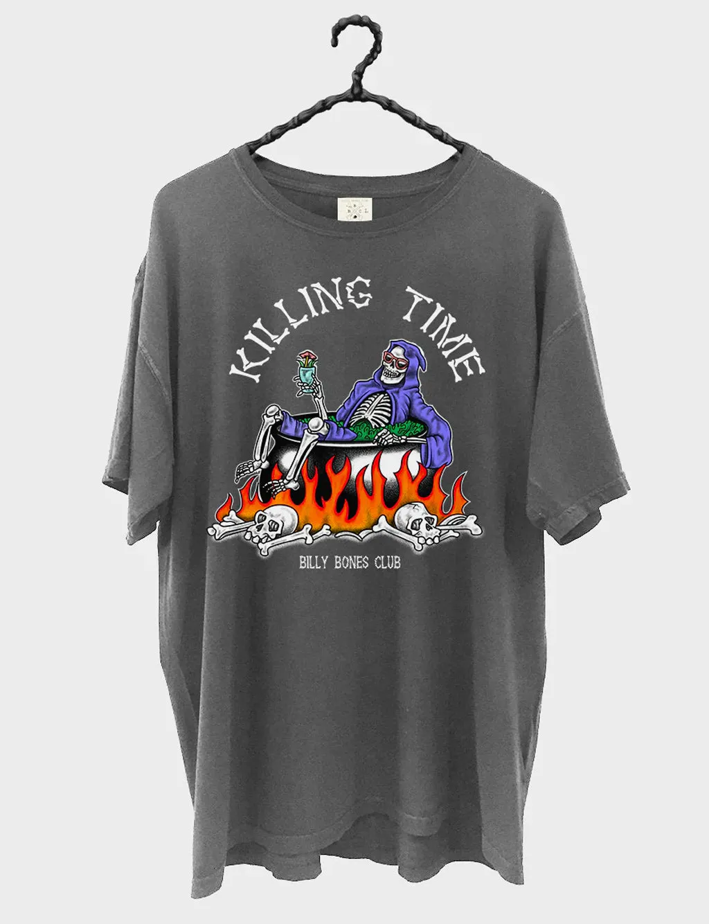 BILLY BONES CLUB KILLING TIME TEE - WASHED BLACK