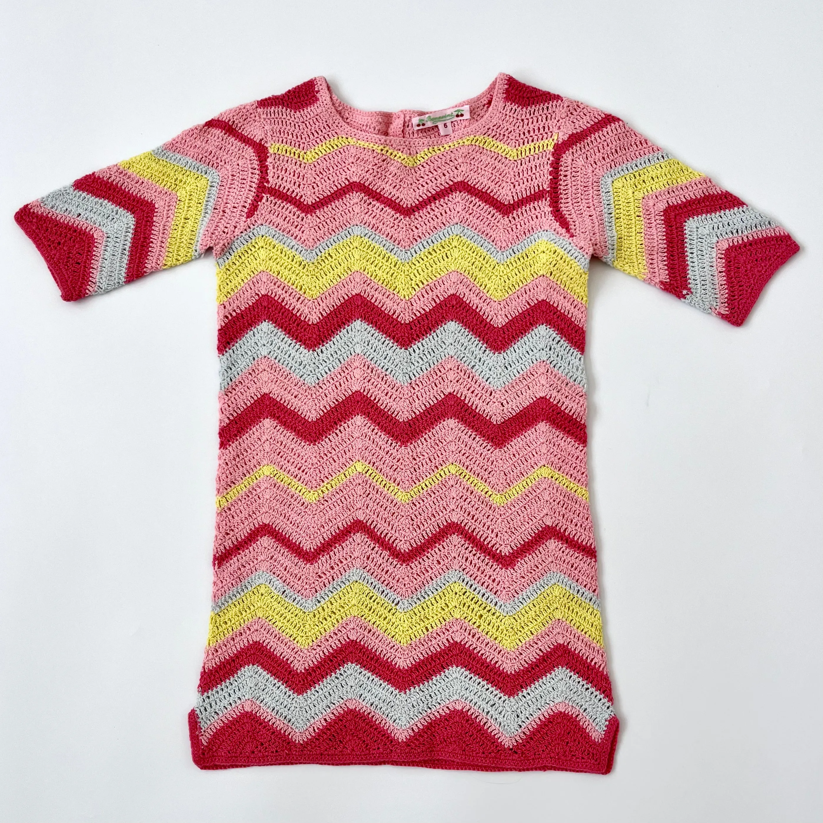 Bonpoint Zig Zag Crochet Dress: 6 Years