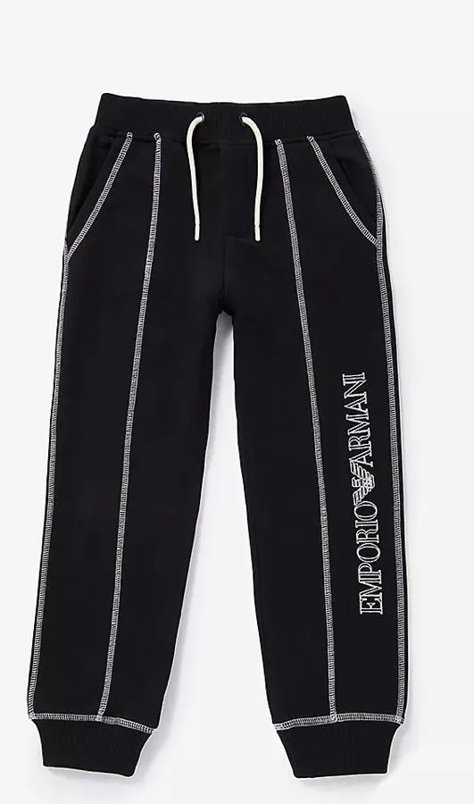 BOYS SWEATPANTS W/ CONTRAST STITCHING & LOGO