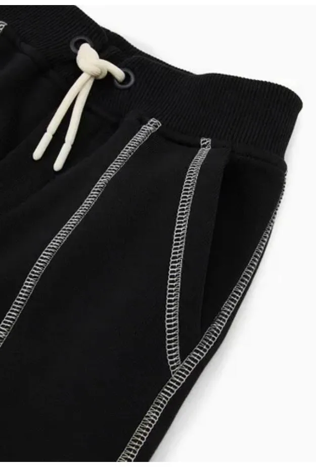 BOYS SWEATPANTS W/ CONTRAST STITCHING & LOGO