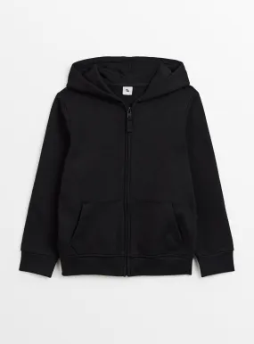 Buy Black Zip-Through Hoodie 13 years | Jumpers and hoodies | Tu