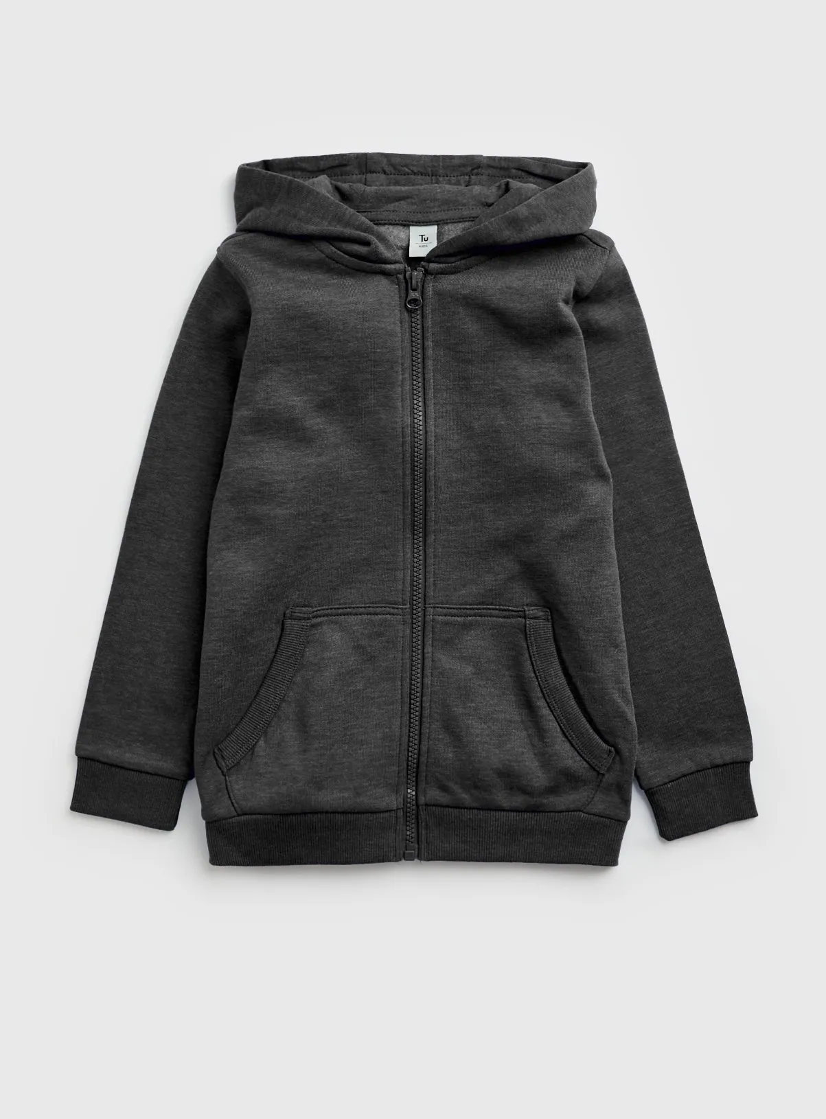 Buy Charcoal Zip Through Hoodie  13 years | Jumpers and hoodies | Tu