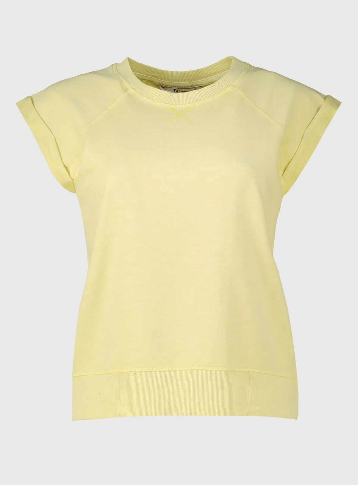 Buy Light Yellow Dyed Sleeveless Sweatshirt M | Hoodies and sweatshirts | Tu