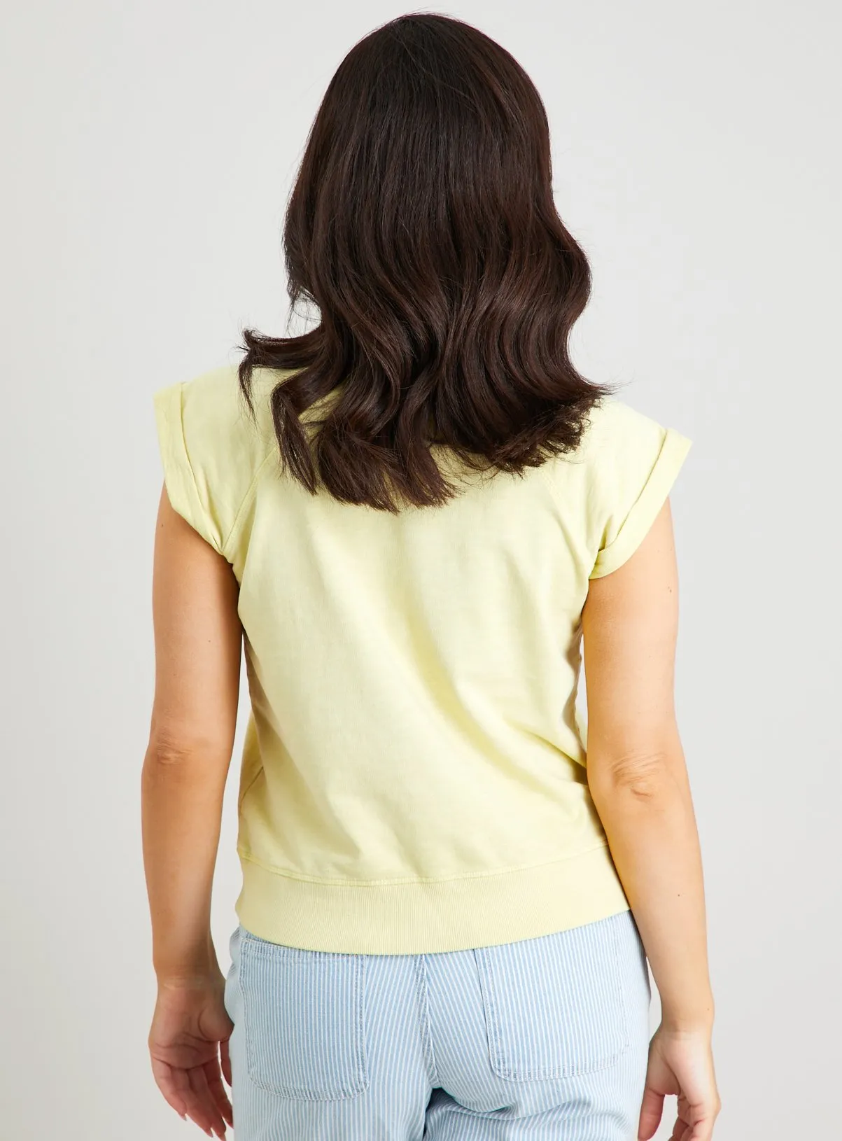 Buy Light Yellow Dyed Sleeveless Sweatshirt M | Hoodies and sweatshirts | Tu