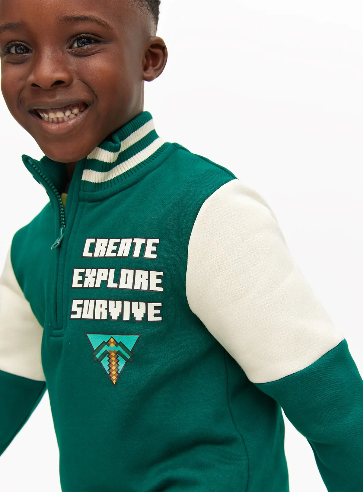 Buy Minecraft Green Funnel Sweatshirt 11 years | Jumpers and hoodies | Tu