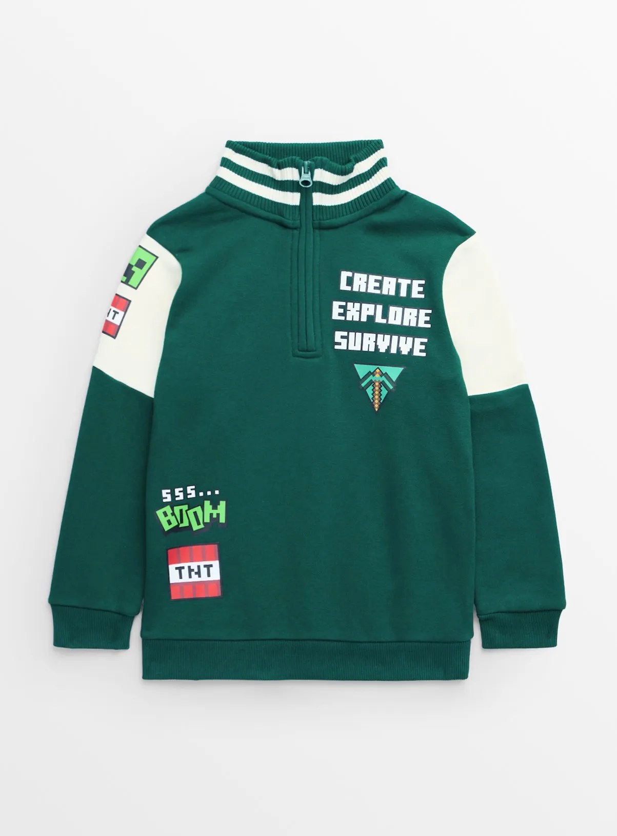 Buy Minecraft Green Funnel Sweatshirt 11 years | Jumpers and hoodies | Tu