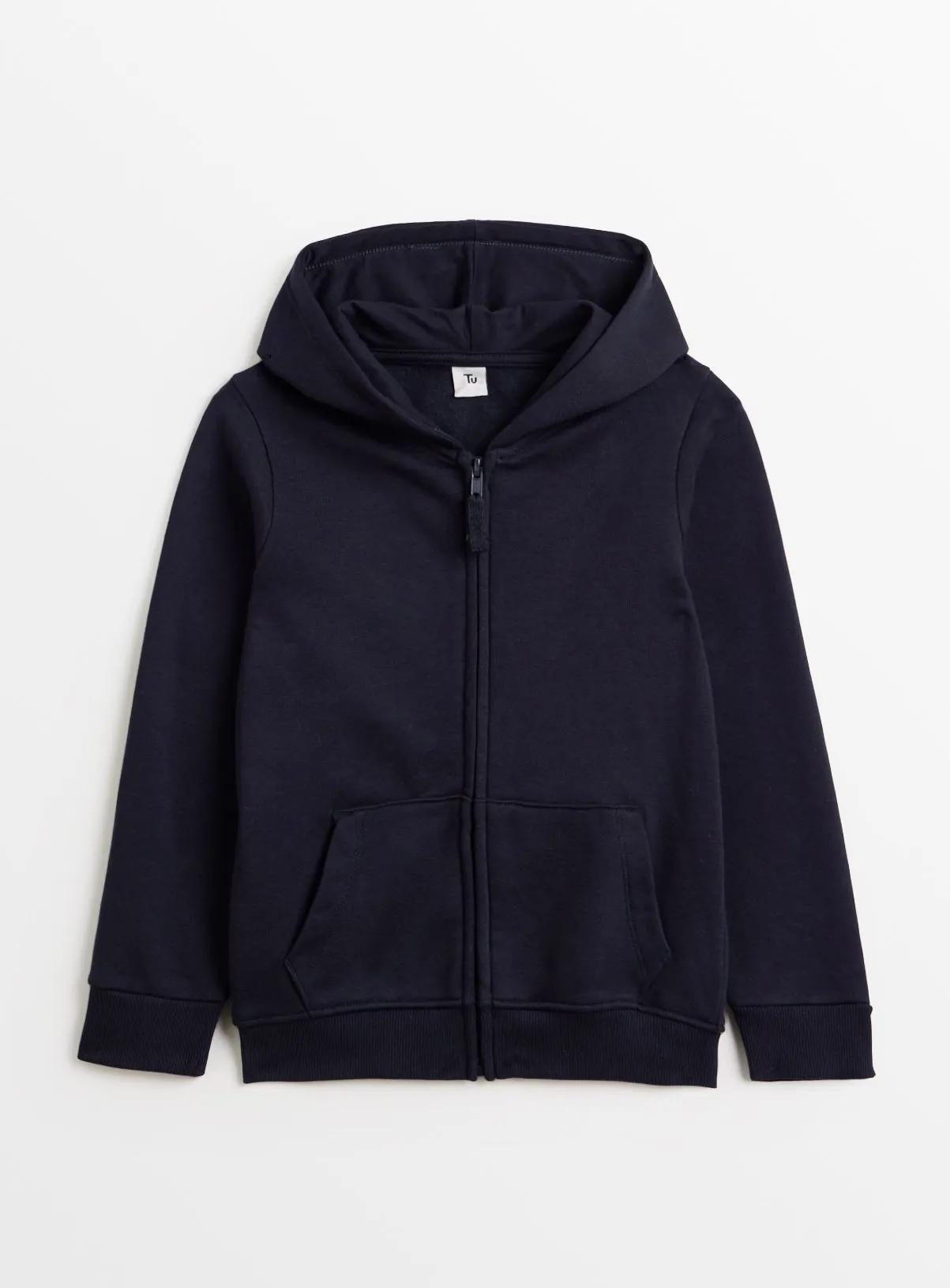 Buy Navy Zip-Through Hoodie 8 years | Jumpers and hoodies | Tu