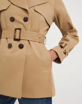 Camel Short Trench Coat