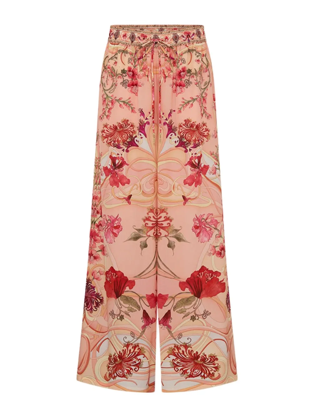 Camilla Straight Leg Pant in Blossoms & Brushstrokes