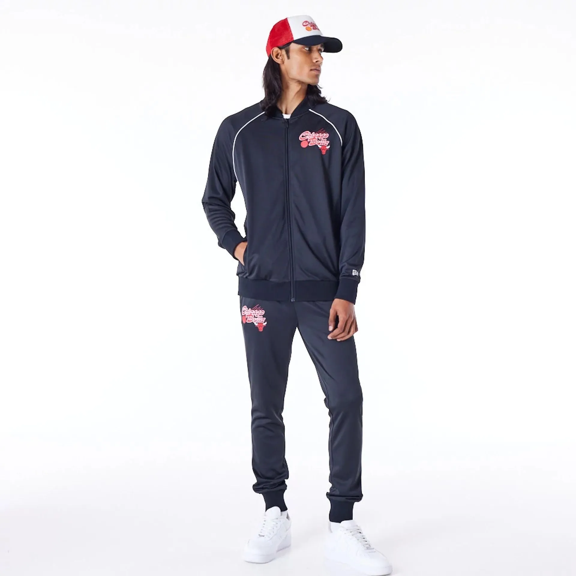 Chicago Bulls NBA Script Black Track Jacket