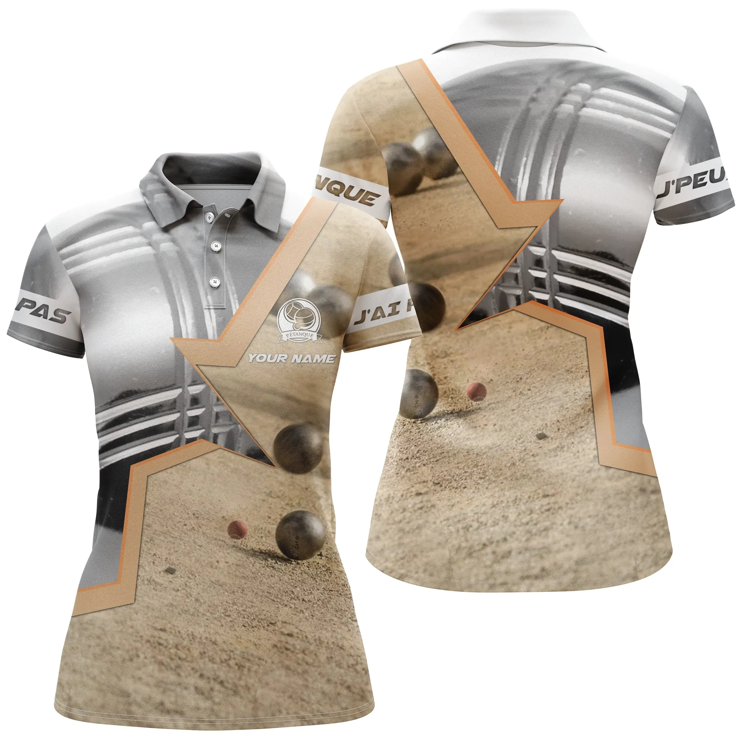 Chiptshirts Polo Pétanque, Cadeau Idéal Bouliste, J'Peux Pas, J'ai Pétanque, Motif Boule De Pétanque - CT03122220