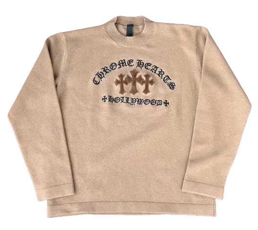 Chrome Hearts 'Brown Triple Cross' Cashmere Sweater