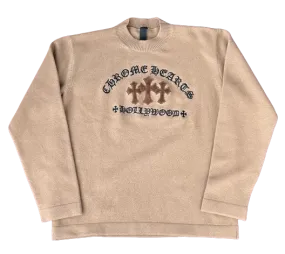 Chrome Hearts 'Brown Triple Cross' Cashmere Sweater