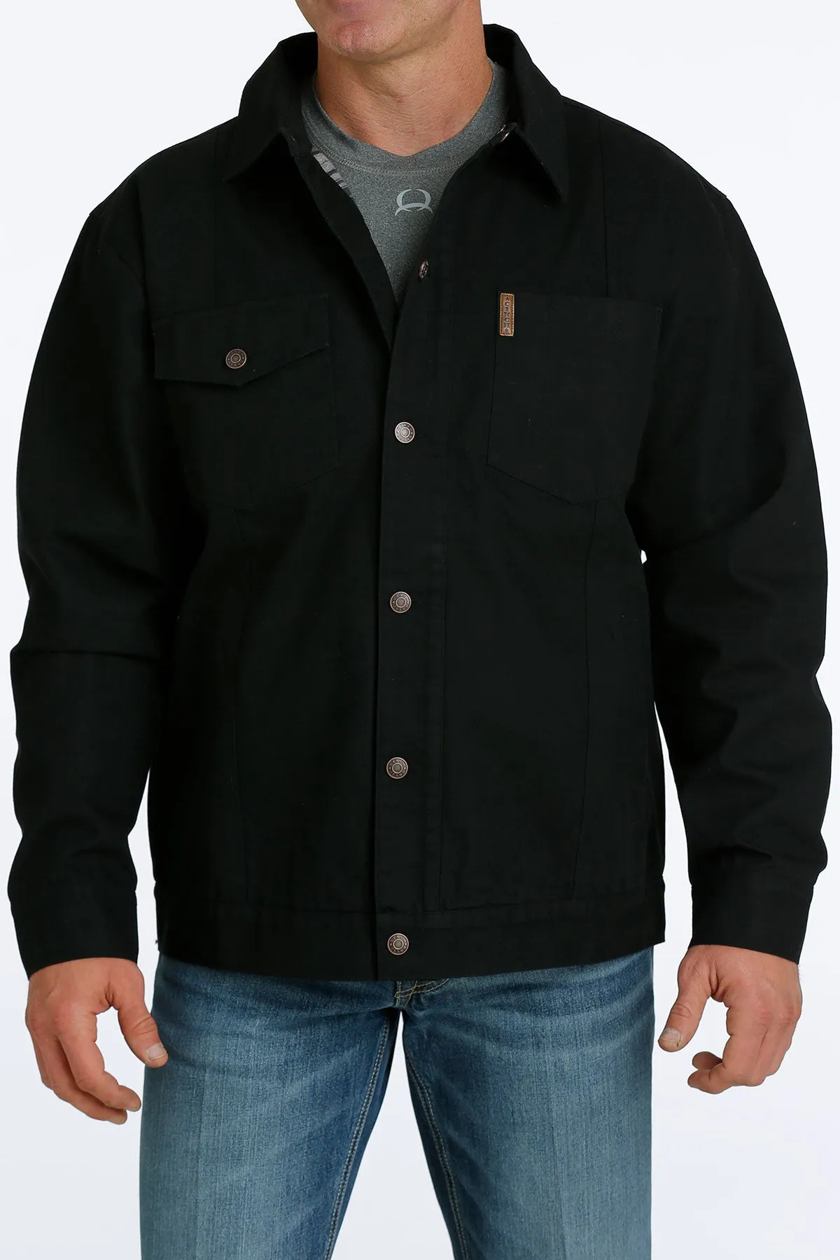 Cinch Men’s Canvas Button Jacket-Black