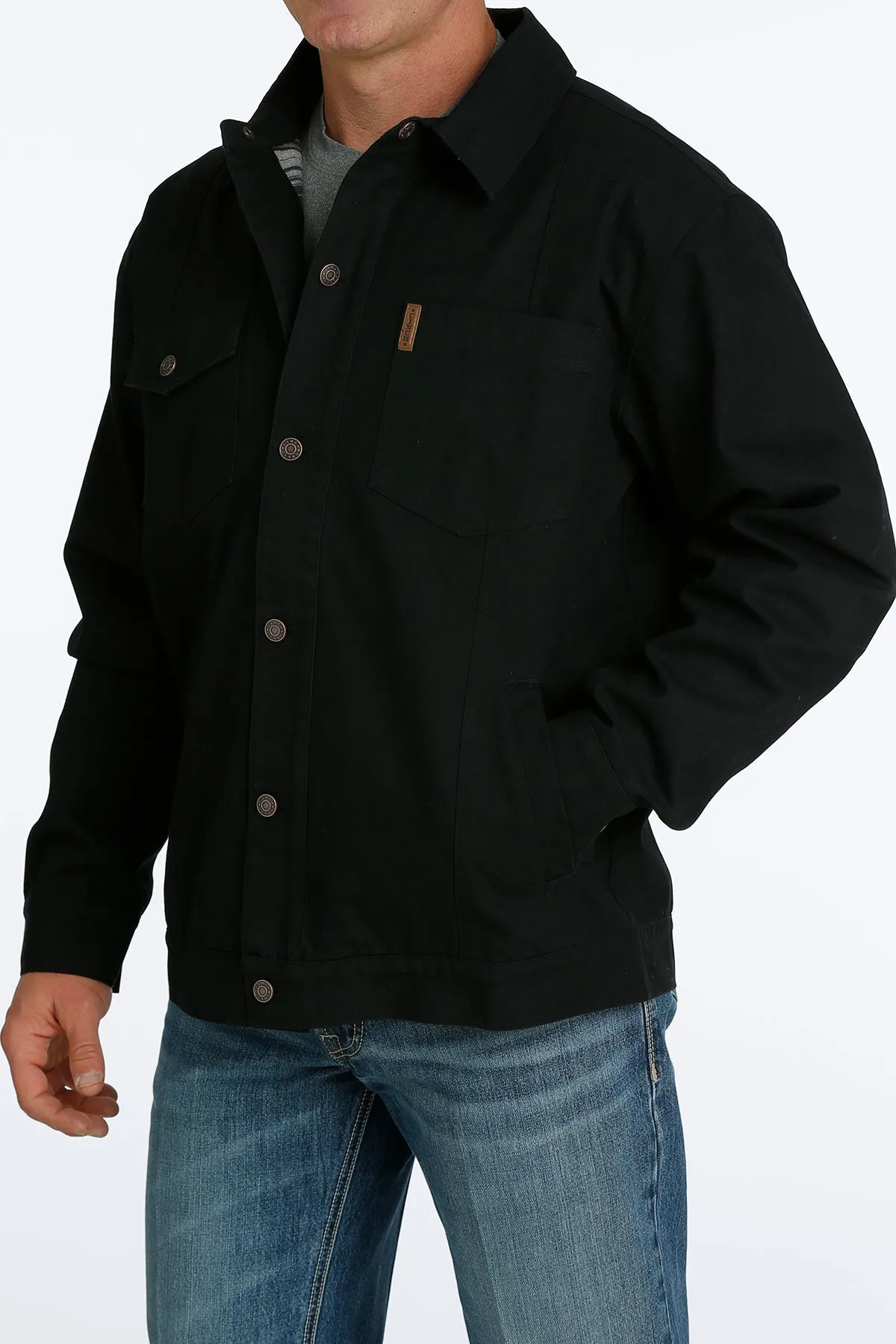 Cinch Men’s Canvas Button Jacket-Black