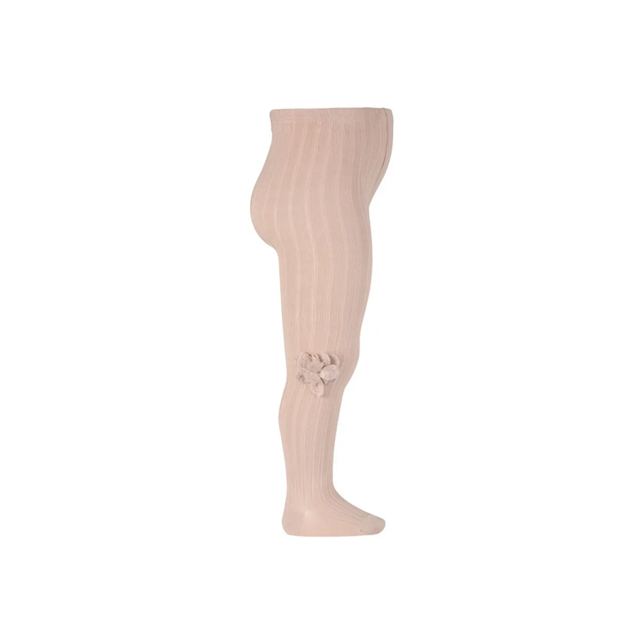 Condor Rib Tights W Wool Flower Applic 2.466-334Stone