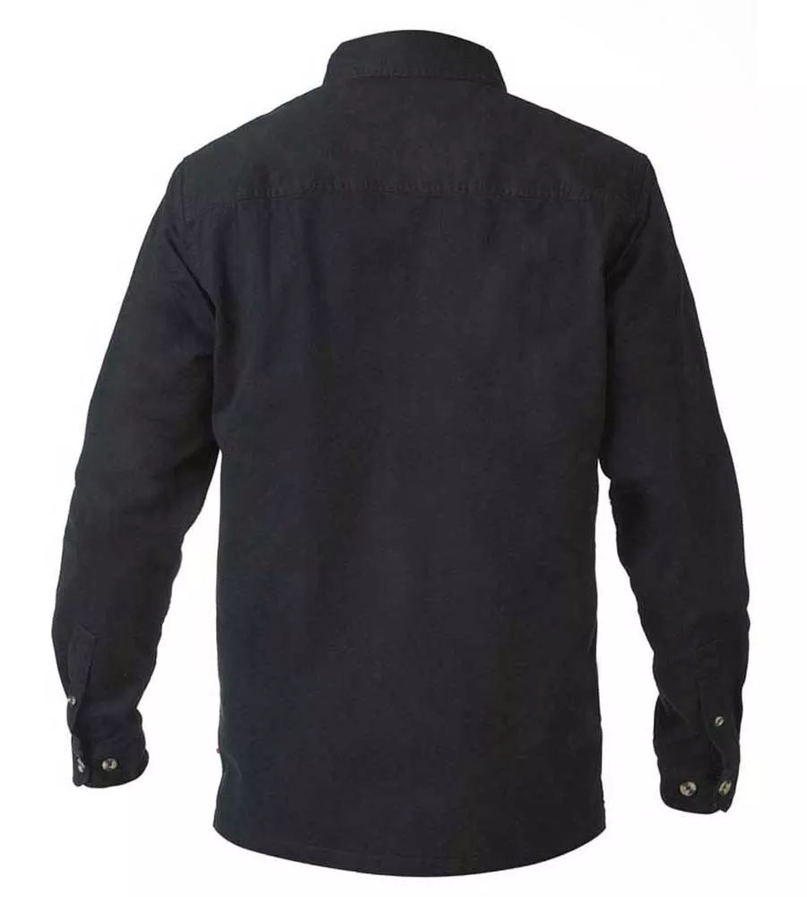 D555 Big Mens Black Heavy Twill Overshirt (RAMSEY BLACK)