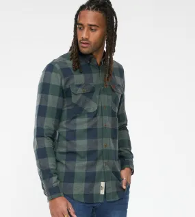 D555 Mens Long Sleeve Check Overshirt With Two Patch Pockets (GARFIELD)