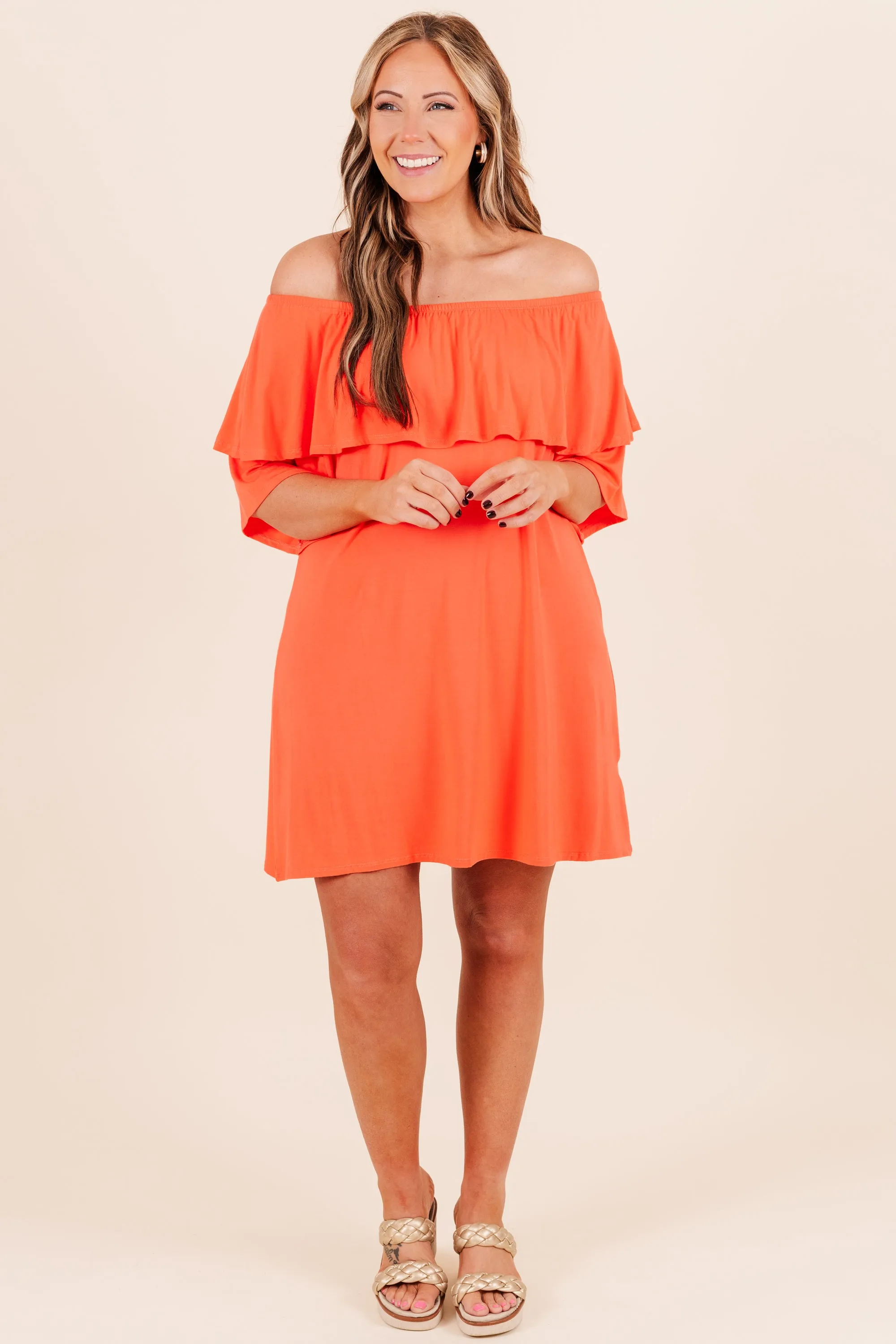 Dance With Me Dress, Hot Orange