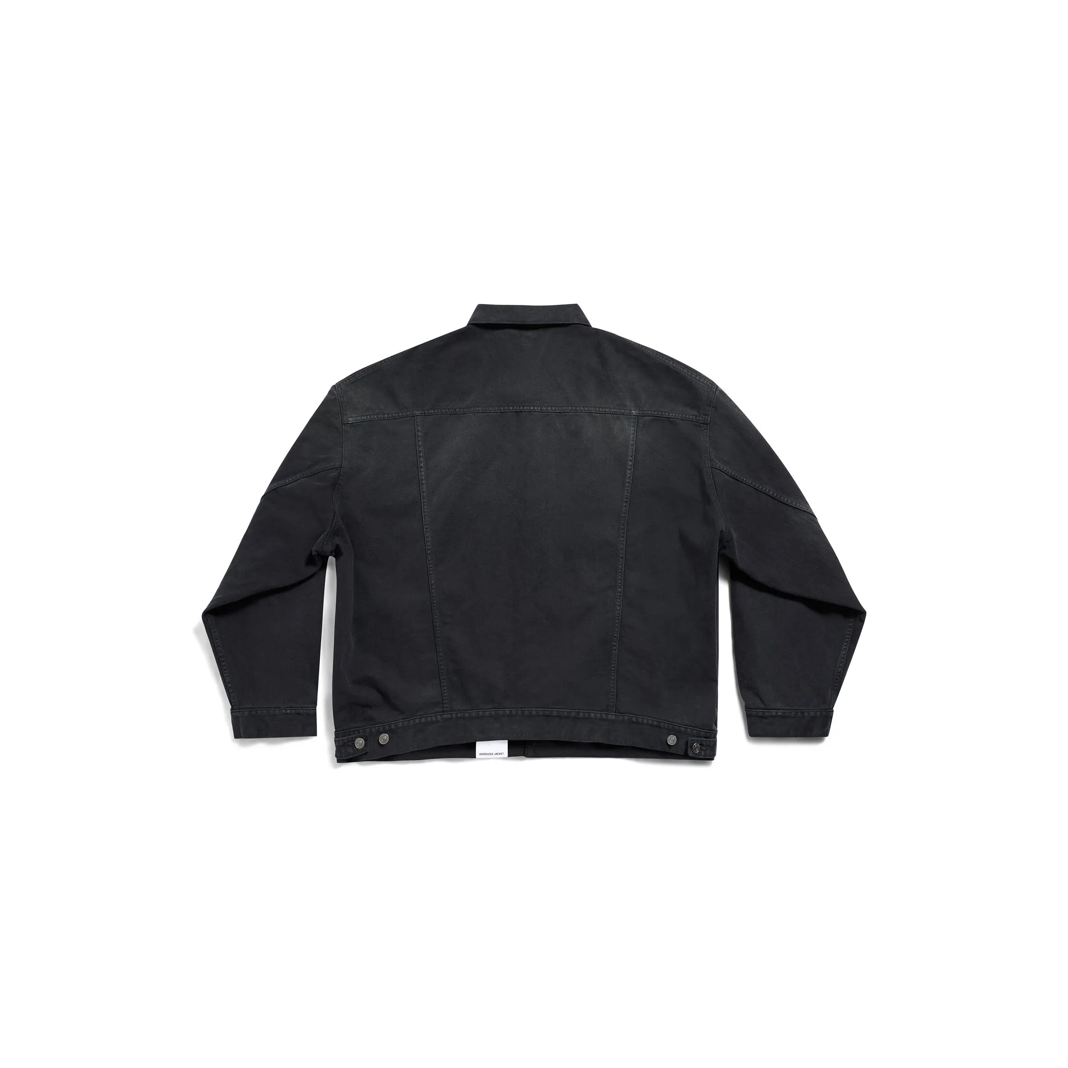 DENIM SIZE STICKER JACKET IN BLACK