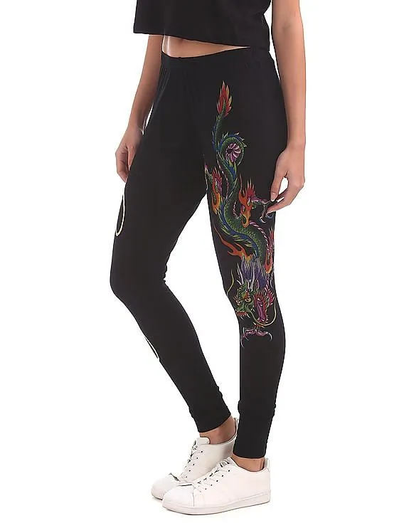 EdHardy Women Printed Embellished Leggings