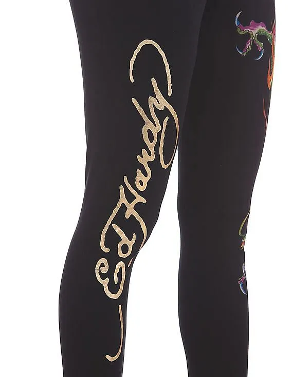 EdHardy Women Printed Embellished Leggings