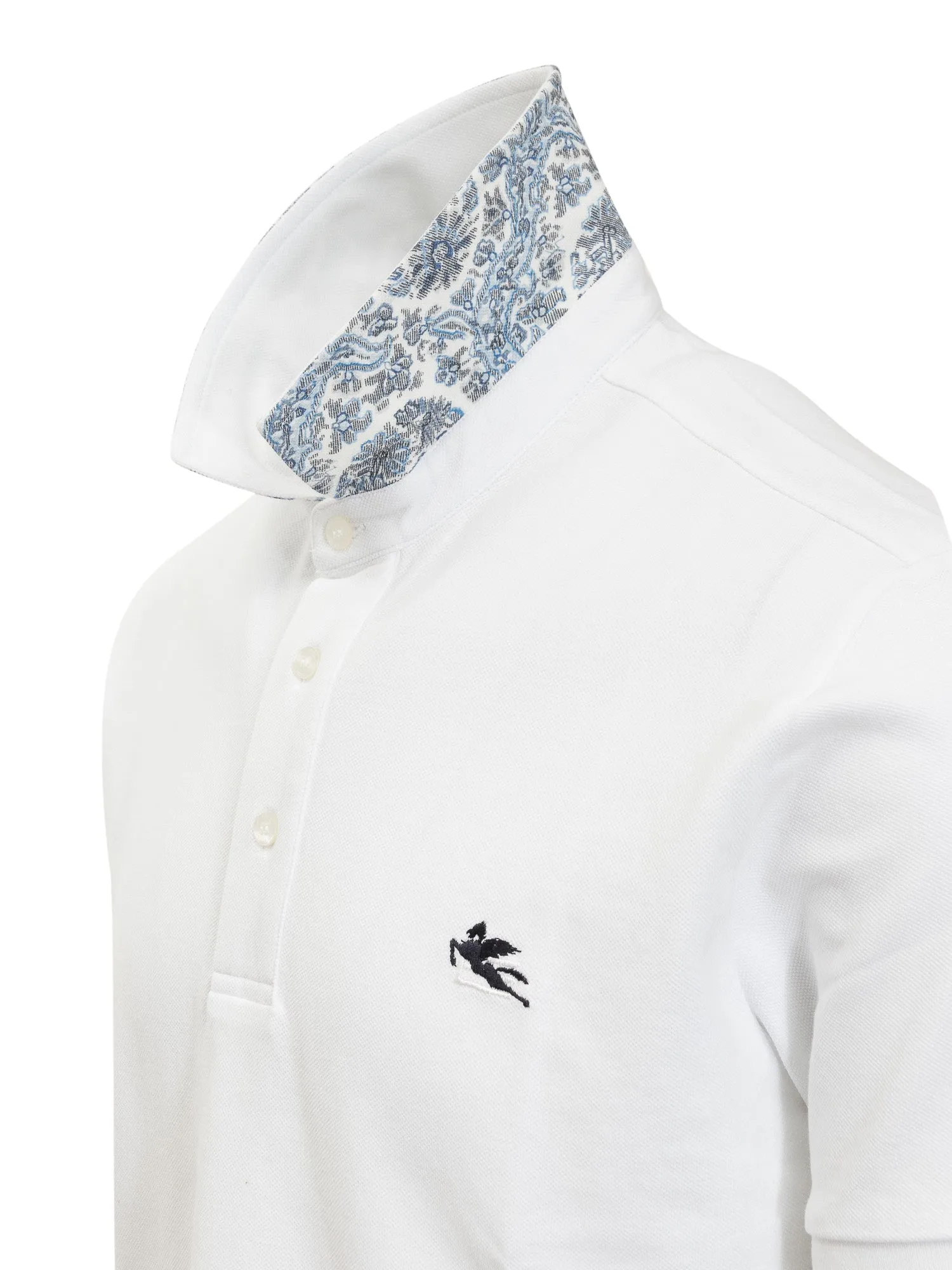 Etro Logo Embroidered Polo Shirt