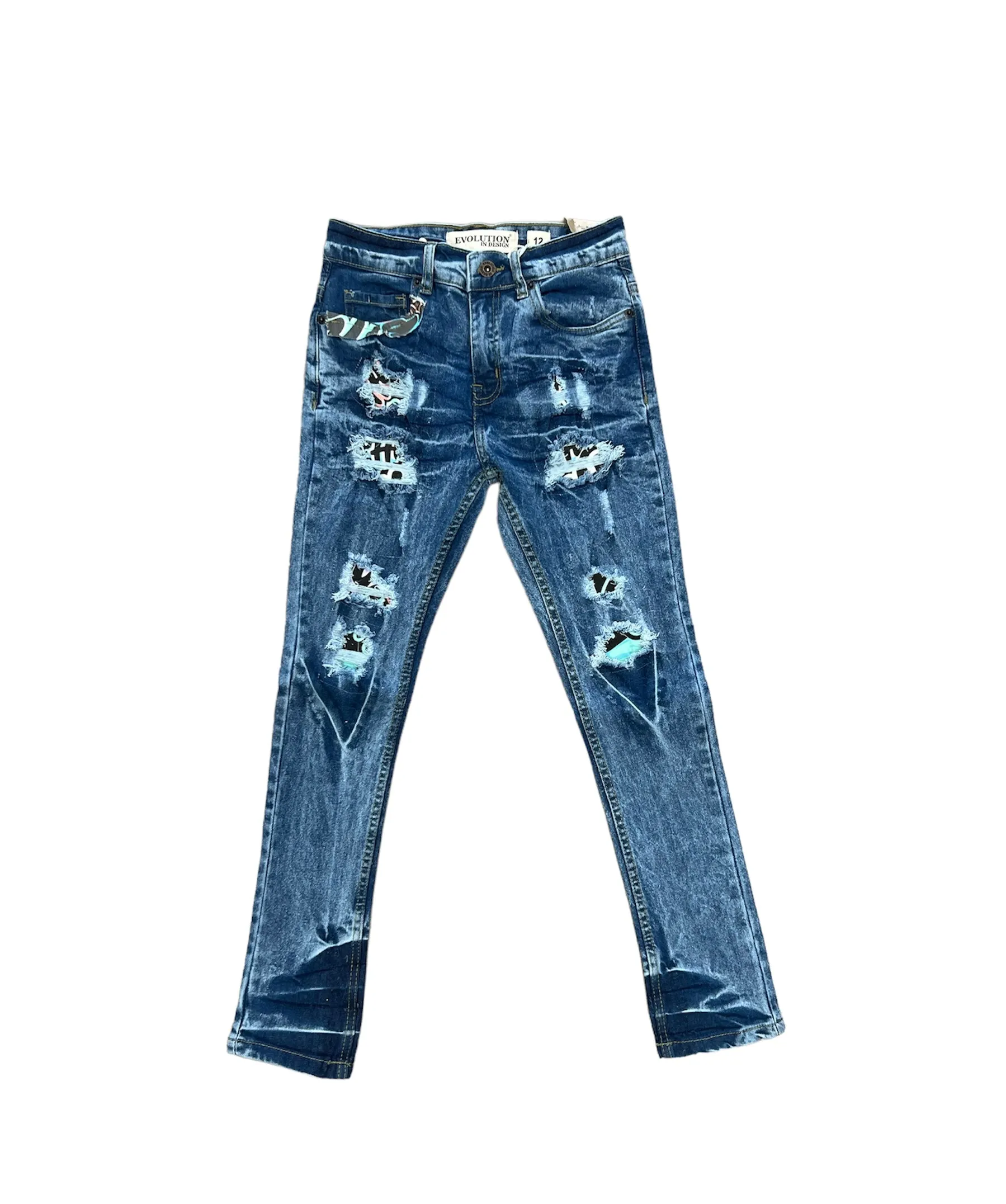 EVOLUTION RPATCH  DENIM BOYS S.BLUE  JEANS