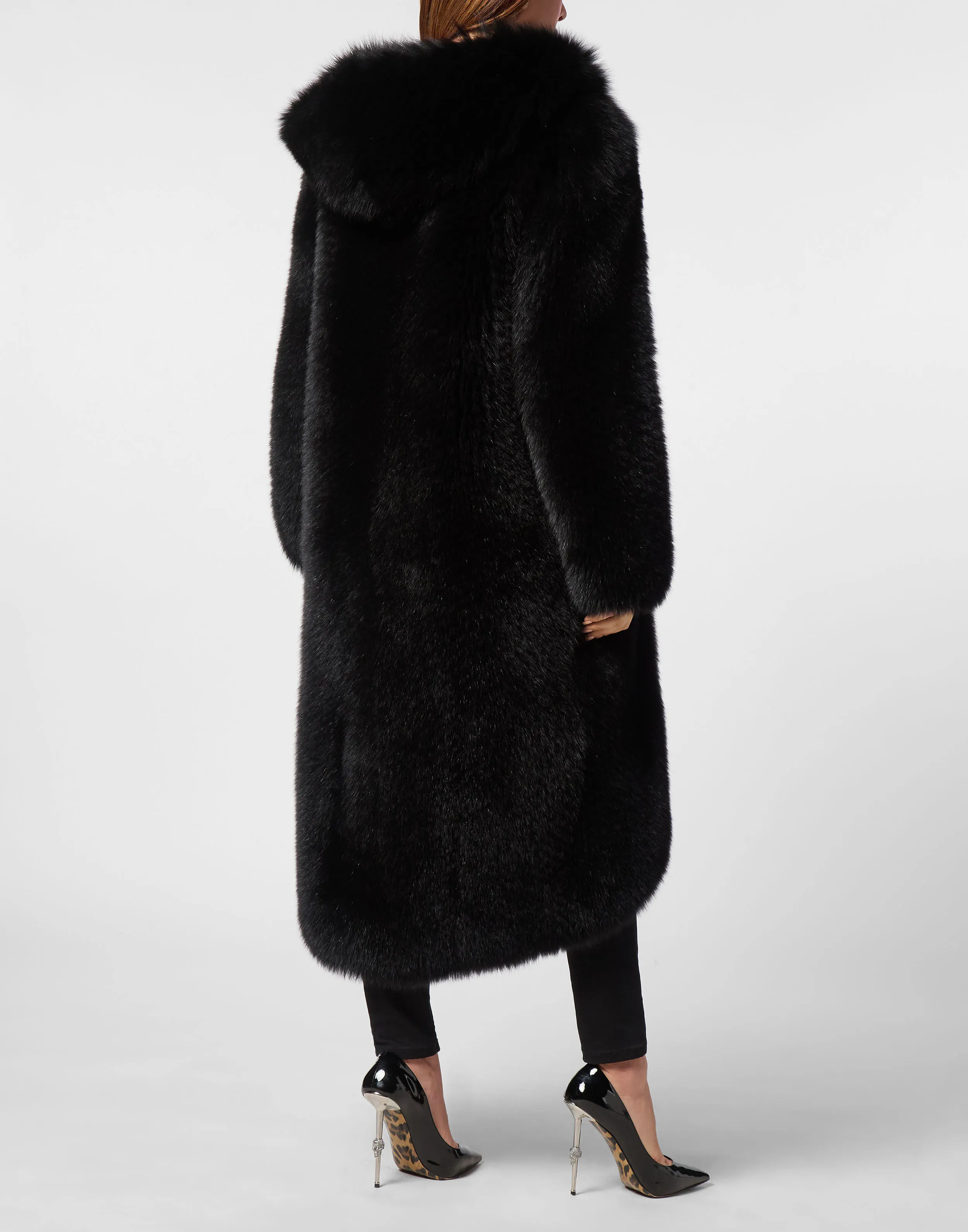 Fox Fur Oversize Coat Long