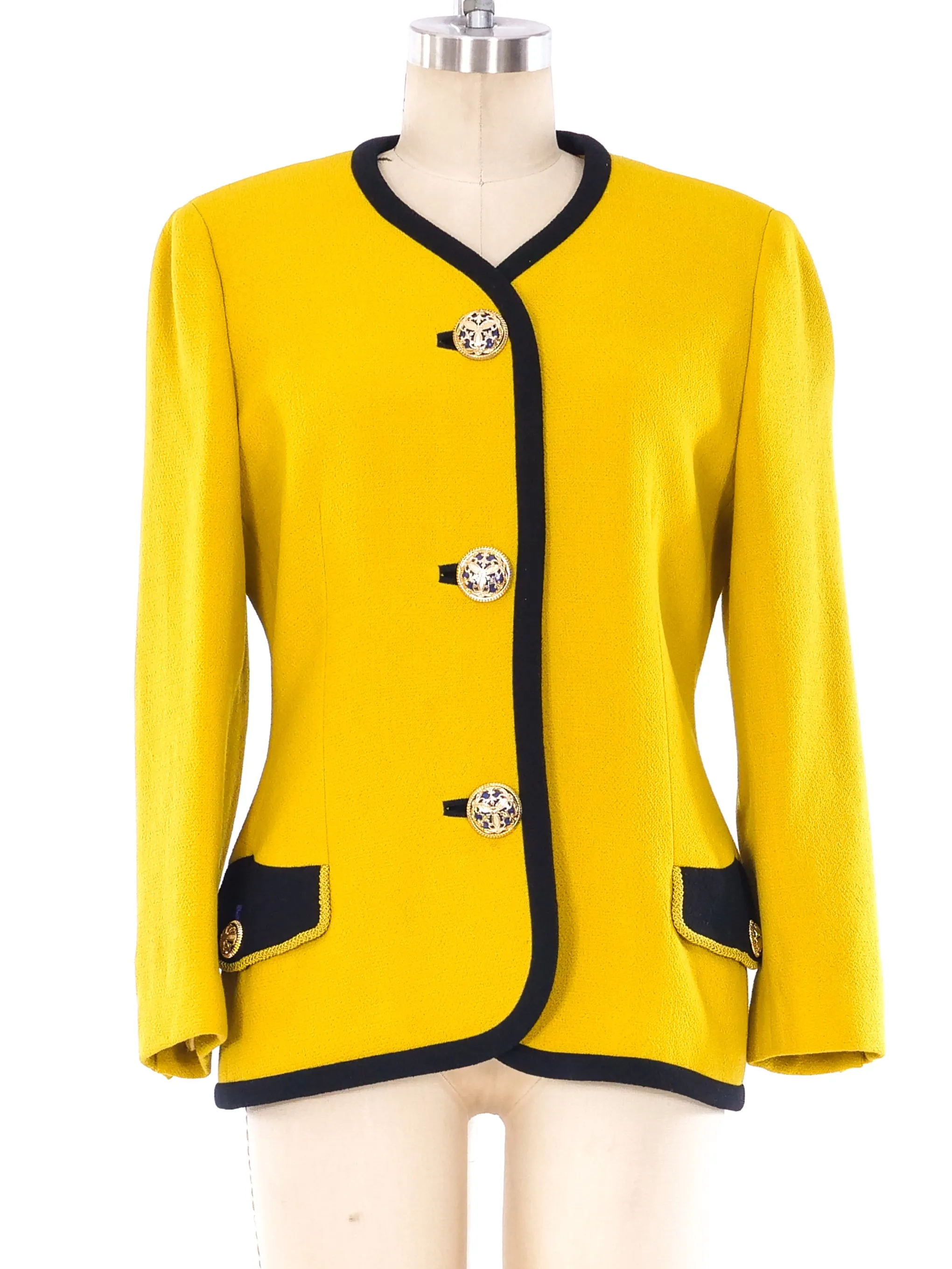 Gianni Versace Mustard Crepe Jacket