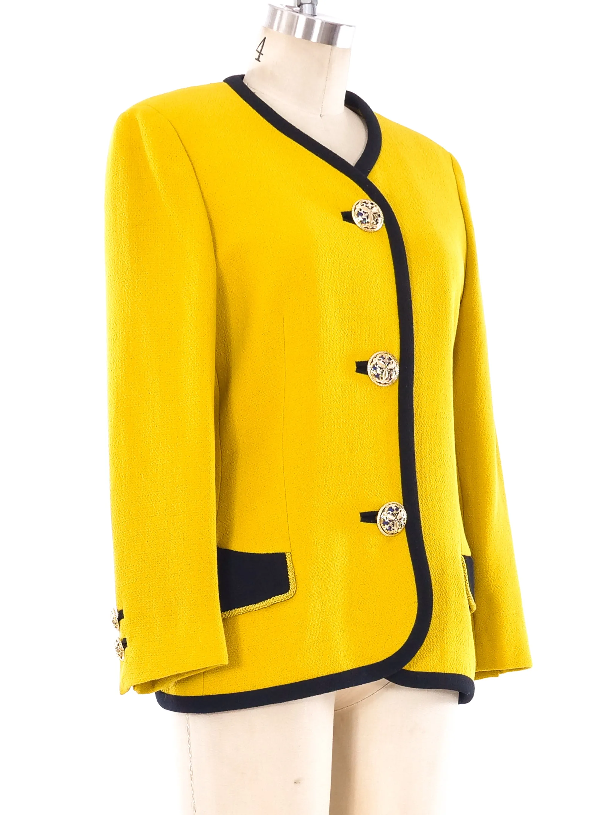 Gianni Versace Mustard Crepe Jacket