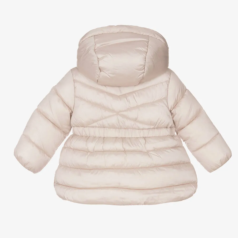 Girls Beige Puffer Coat 