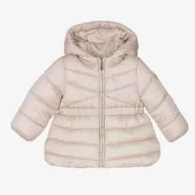 Girls Beige Puffer Coat 