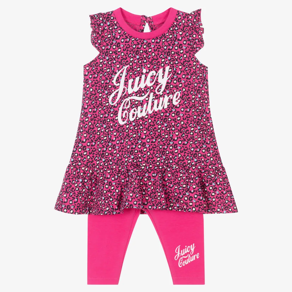 Girls Pink Top & Leggings Set