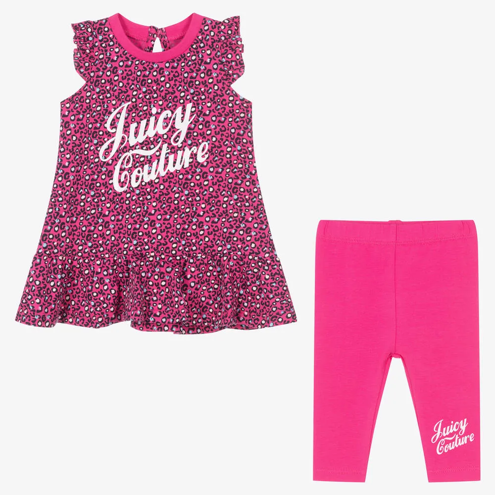 Girls Pink Top & Leggings Set