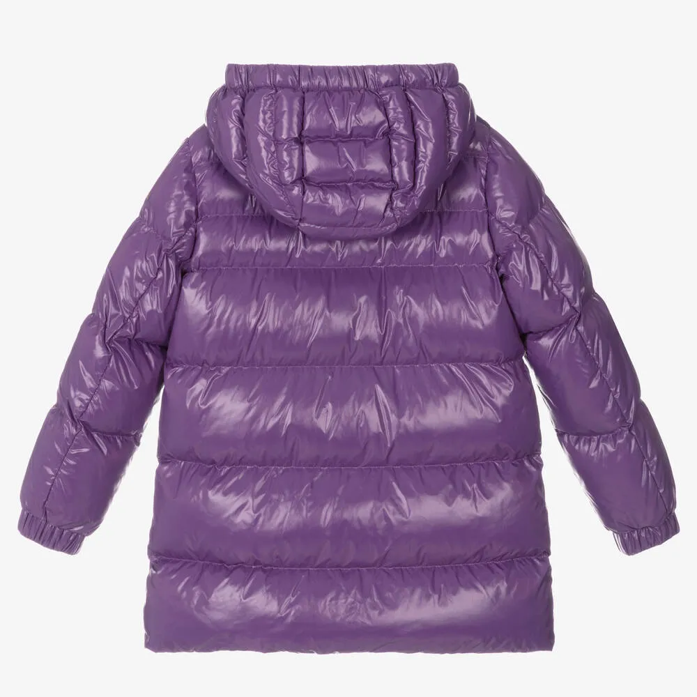 Girls Purple Puffer Coat