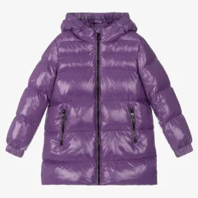 Girls Purple Puffer Coat