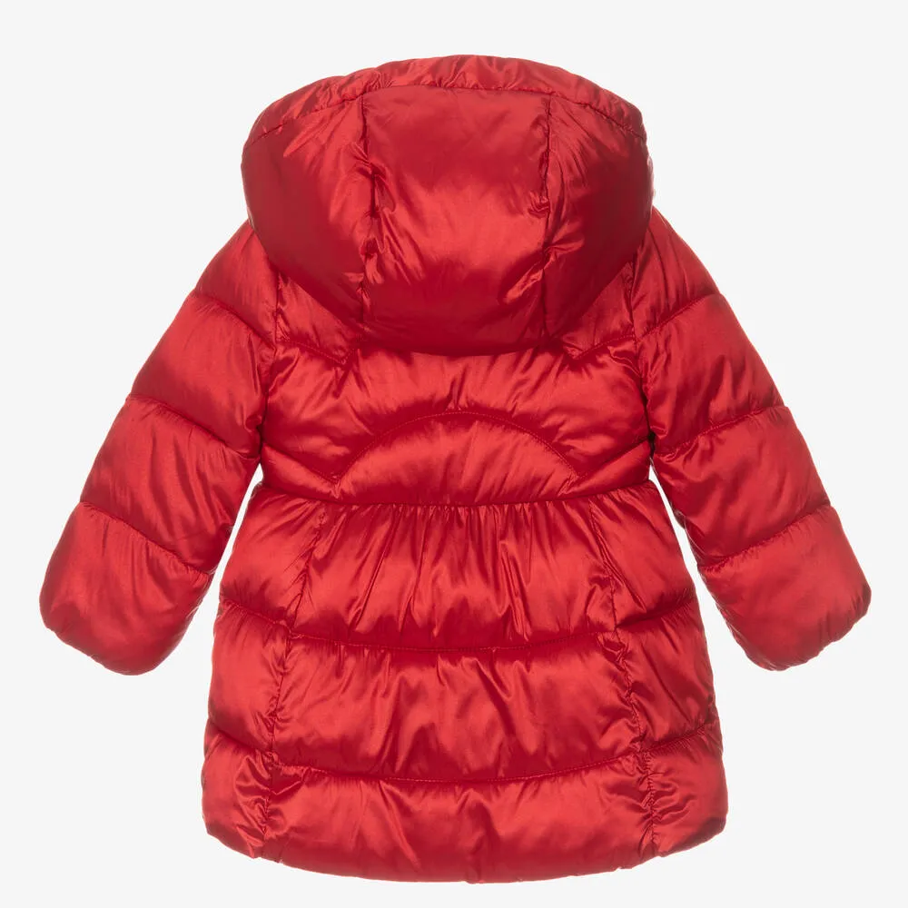 Girls Red Puffer Coat