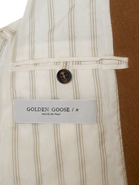 Golden Goose   Journey herringbone virgin wool coat 