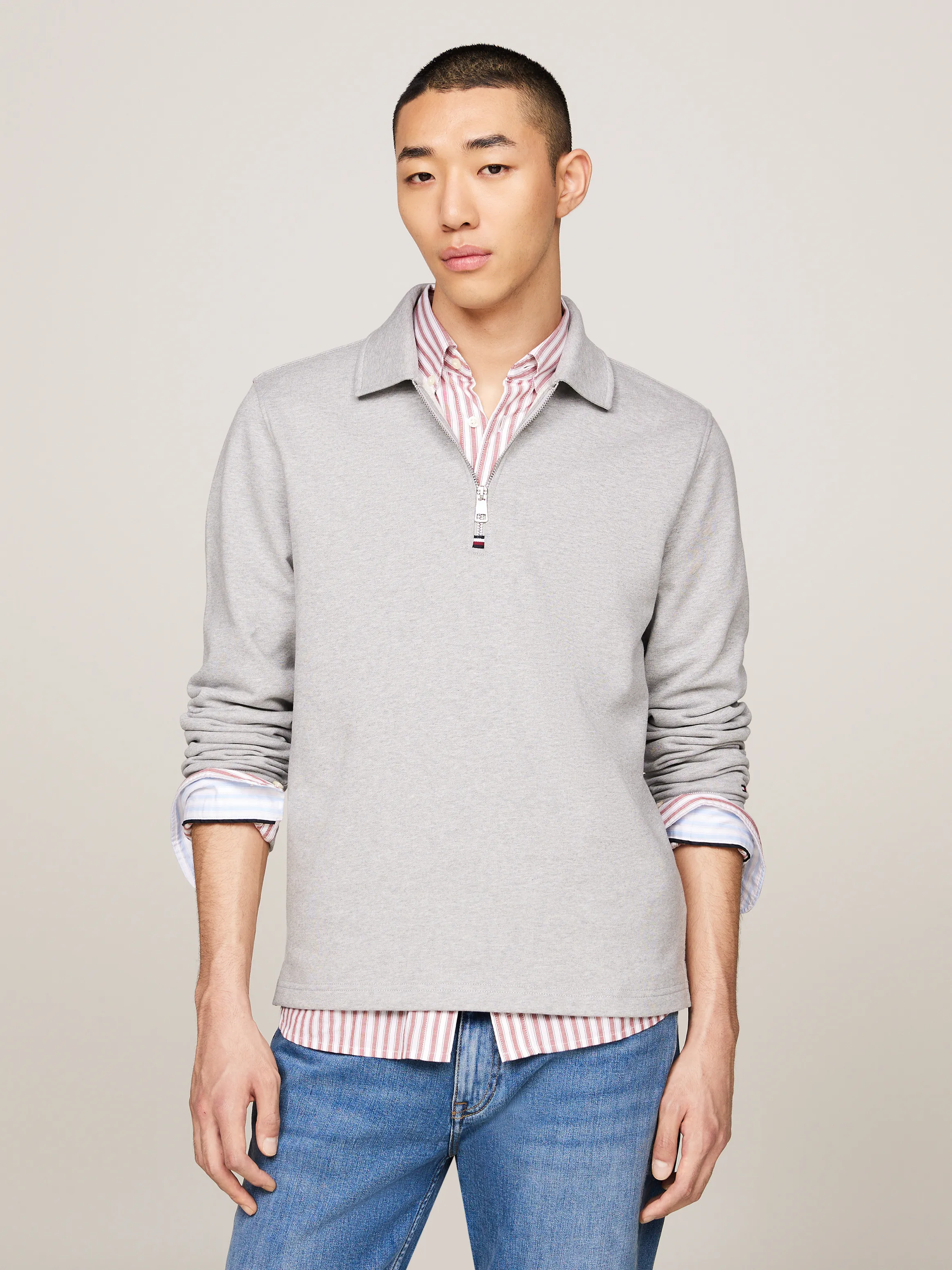 Half-Zip Collar Terry Sweatshirt | Sweatshirts & Hoodies | Tommy Hilfiger