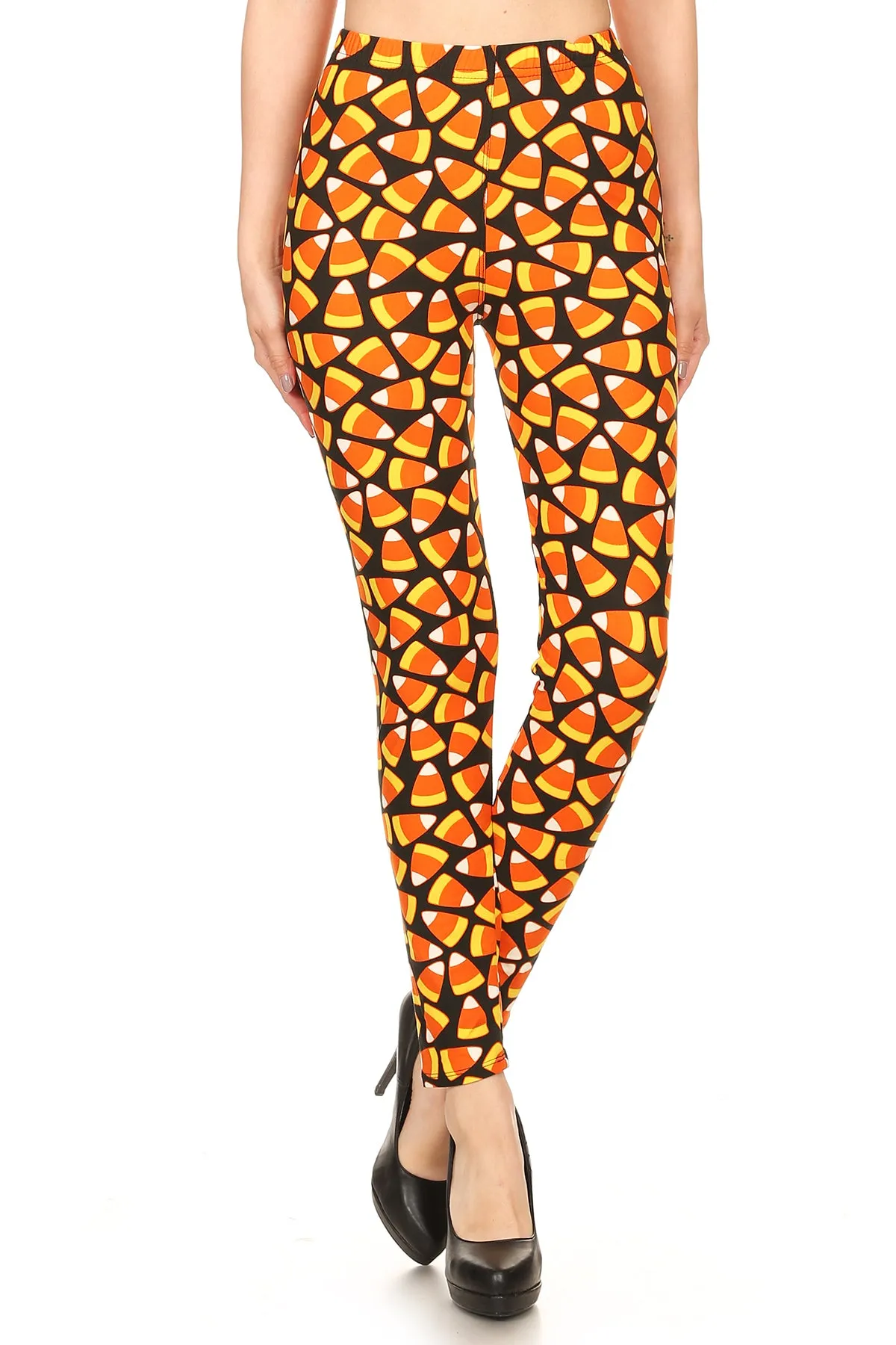 Halloween Candy Corn Print Soft Leggings