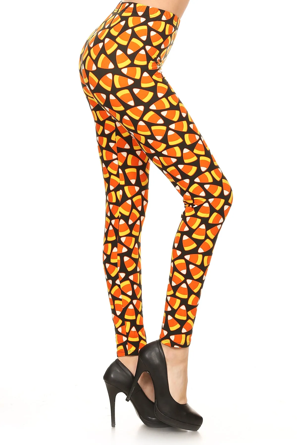 Halloween Candy Corn Print Soft Leggings